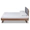Baxton Studio Natalia Dark Grey Upholstered and Walnut Wood Full Size Platform Bed 167-9410-9437 - alternate 3